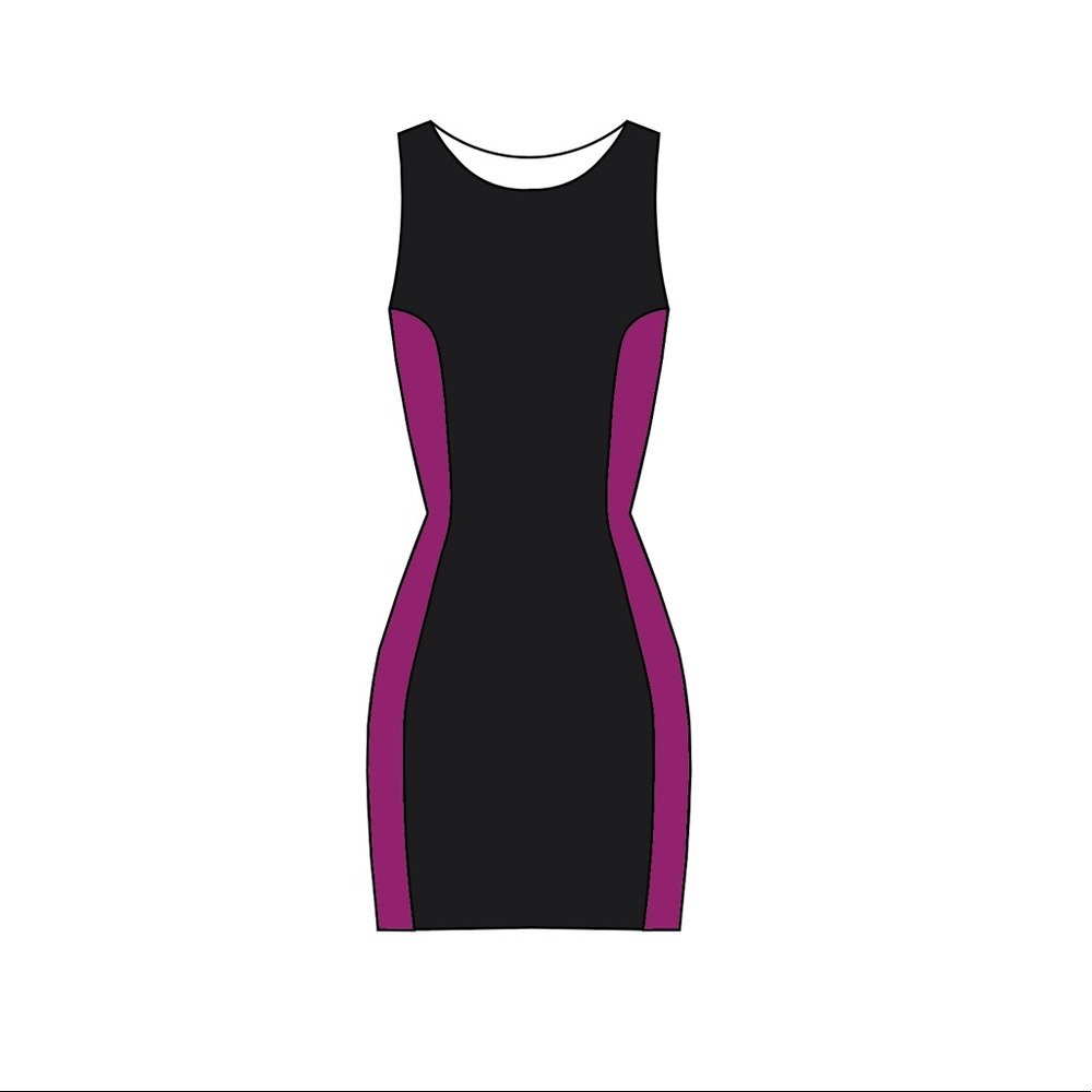 Guess color blocked body con dress